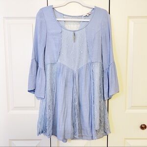 ALTAR’D State Light Blue Boho Lace Dress 🦋